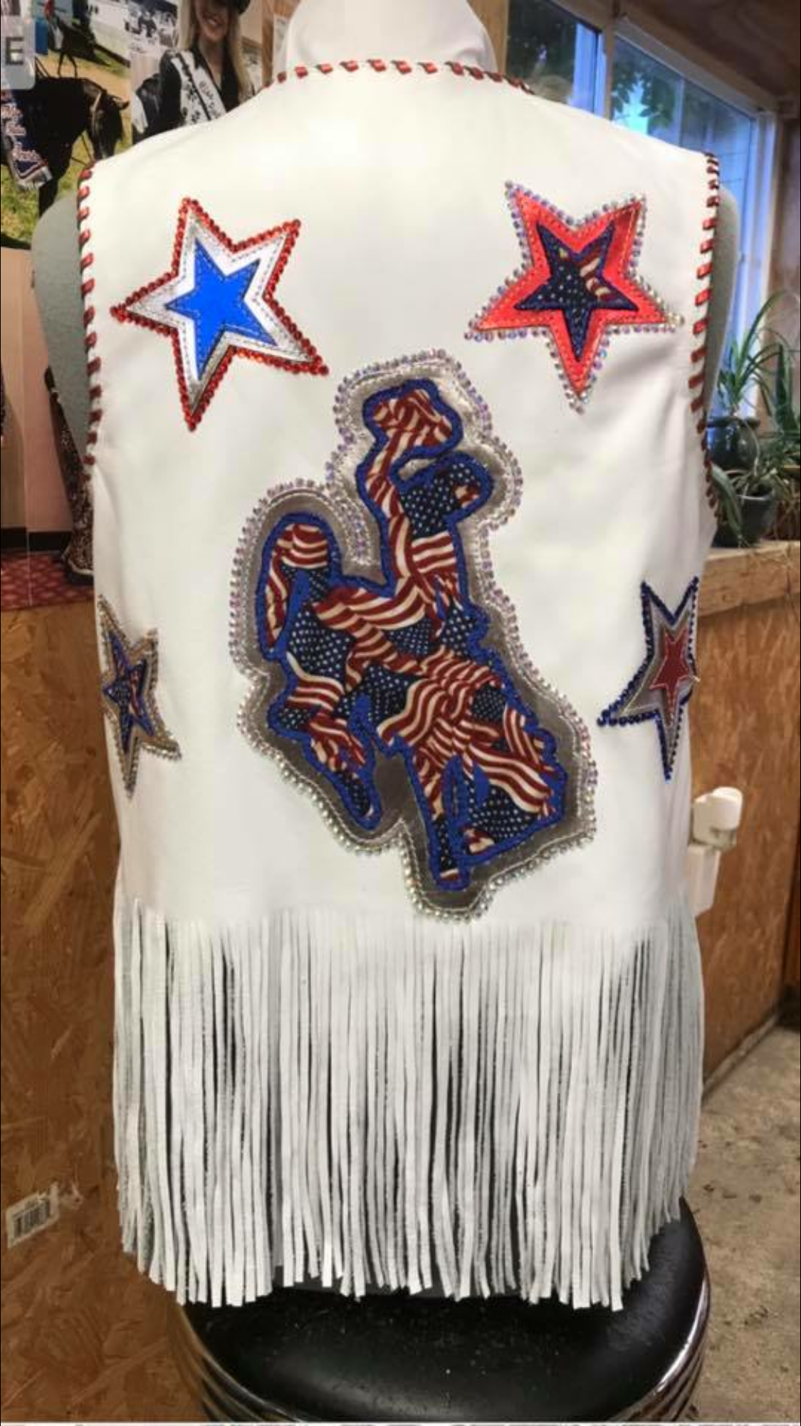  Custom Queen Vest,Flag Stars
