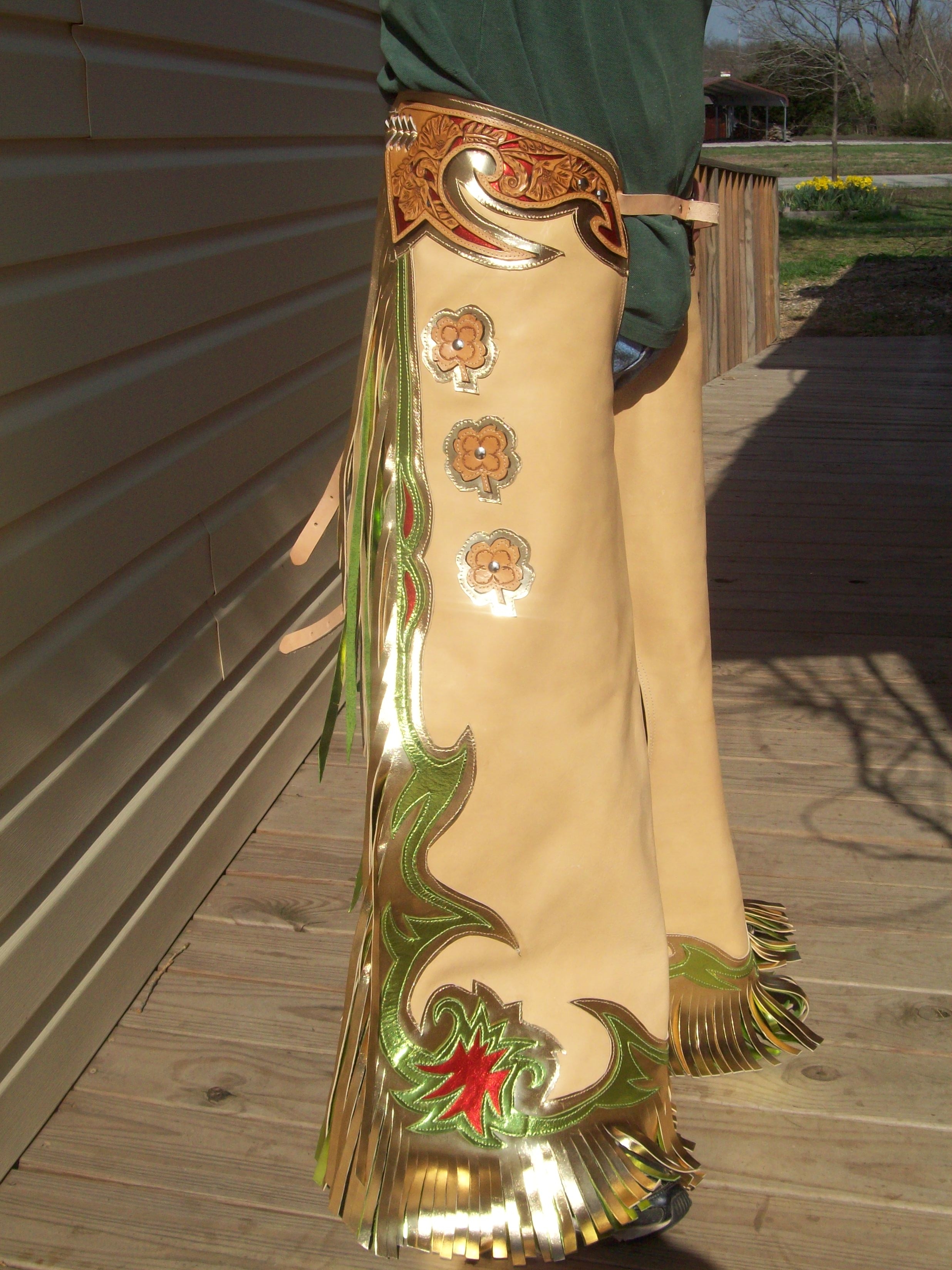 CUSTOM DESIGN BULL RIDING CHAPS